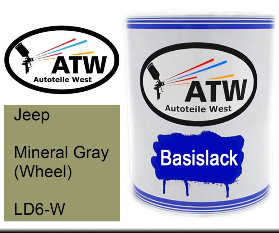 Jeep, Mineral Gray (Wheel), LD6-W: 1L Lackdose, von ATW Autoteile West.